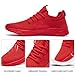 ZASJDG Women's Sport Running Shoes Non Slip Breathable Sneakers Mesh Fashion Tennis Soft Sole Shoes for Workout Trail Runners and Everyday Use Red Size 9