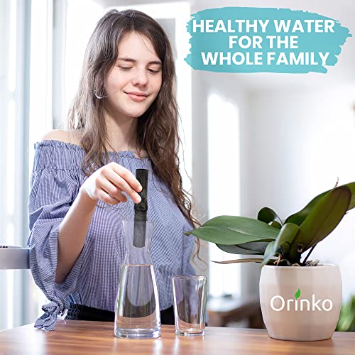 ORINKO® Charcoal Water Filter Sticks x6, Natural Takesumi Activated Carbon for Water Purification - Image 2