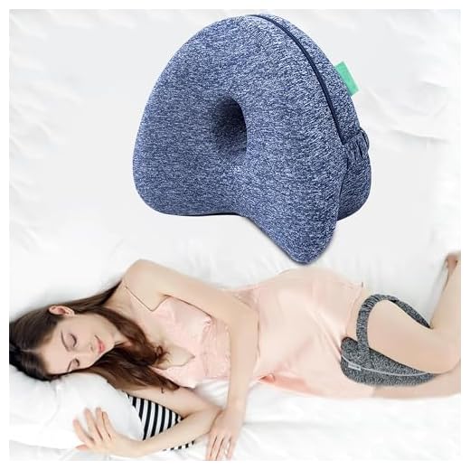 WDEC Cuscino per Gambe e Ginocchia per Dormire sul Fianco Riposa Di Lato Gambe, Leg Pillow Morbido Cuscino Memory Foam, Aiuto Posizione Corretta per Dormire Contro（blu）