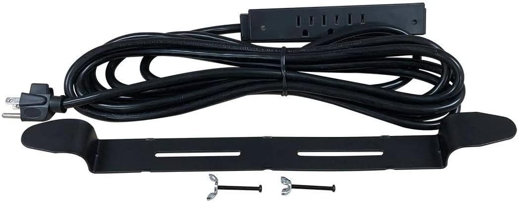 Stand Up Desk Power Strip - Metal, 3-Outlet, 15-Foot Cord