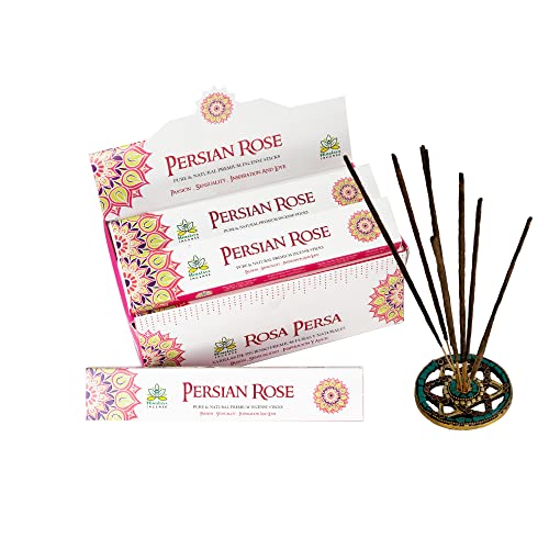 Image of Himalaya Premium Incense Sticks for Everyday Use | Aroma Fragrance Sticks|Pooja Room Items for Home & Prayers | Freshness Positive Energy (Persian Rose) (Pack of 12, Each of 15 GM)