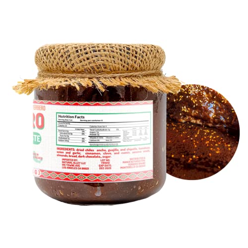 Yerbero - Gourmet Mexican Delight Spicy Ranchero Mole Paste 8.3Oz (238G) | Mole Picante Sabroso! Gourmet Ranchero De San Pedro Actopan Artesanal | 100% Mexican | Premium Natural Ingredients | Plant-Based, Gluten-Free, Low Sodium, No Sugar | Makes 10-12 Plates. #TOP1