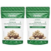 Farmley Premium California Roasted & Salted Pistachios, Pista, Pistachios, Dry Fruits, Whole Shelled Pista (Pack Of 2 – Each 200g)