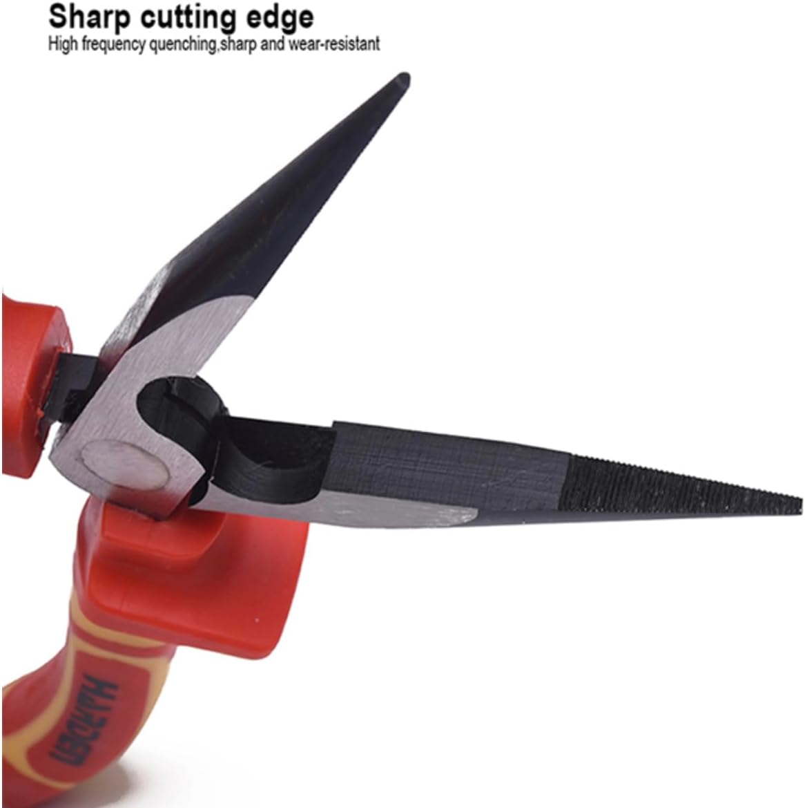 Edward Tools Pro Insulated Long Nose Pliers 6” - 1000V Safe Needle Nose Pliers for Electricians Use - VDE/GS Certified - Heavy Duty CRV Steel with Ergo Handle - Sharp Cutting Edge - Black Finish