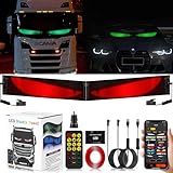 Led Augen für Lkw Auto 2er Set, Devil Eyes Light for Cars, Led Anzeige Programmierbar Laufschrift Leuchtreklame Personalisiert Leuchtschild für LKW, LED Anzeigetafel mit Bluetooth-App, USB 5V 12*60CM