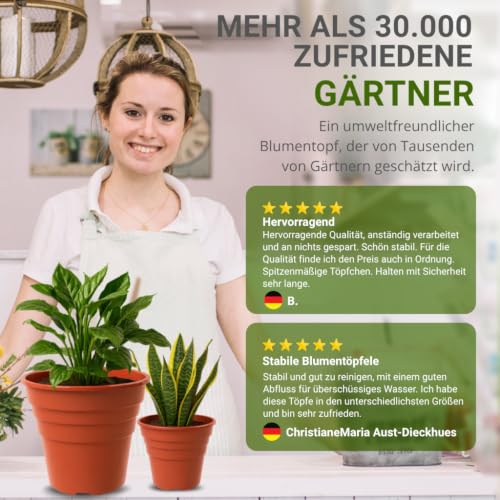 15cm Blumentopf – 5er Pack – Plazentopf – Kunststoff von Happy Pots – Ansicht 8