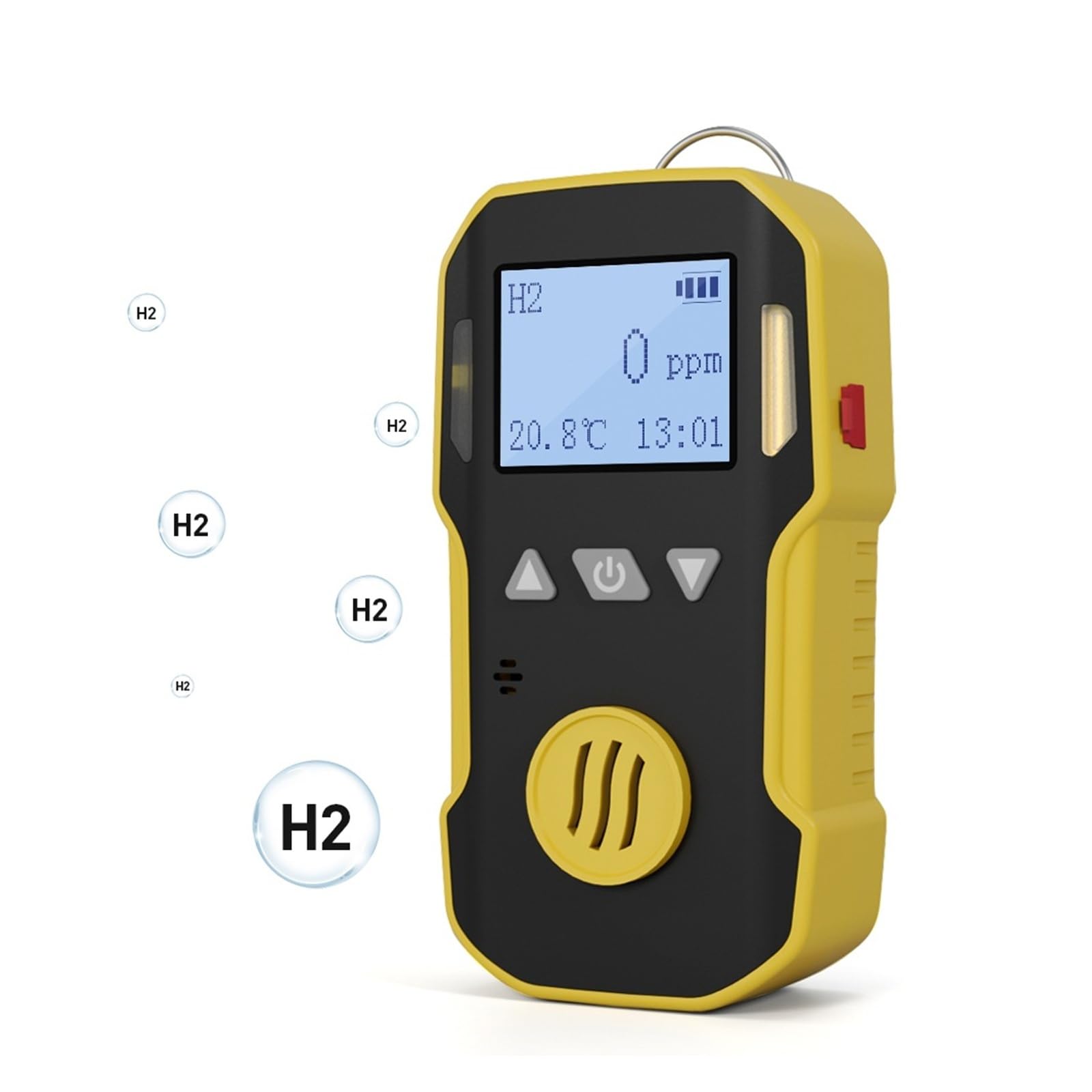 Przenośny przemysłowy detektor wodoru H2 Analizator wycieków gazu z zakresem 0-1000PPM Trzy alarmy do pracy, domu Daty w czasie rzeczywistym(0-1000-1PPM)