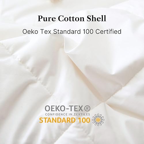 Miniatura 5 de Royal Elite - Edredón de plumas de ganso fabricado en Canadá-Certificado RDS para todas las estaciones, relleno de edredón de plumas tamaño Queen,