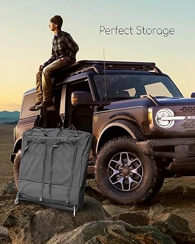 QLZOZB Front Hard Top Storage Bag with Handle Fit for Ford Bronco 4 Door and 2 Door 2021 2022 2023 Top Panel Protector Bag - Thumbnail 6