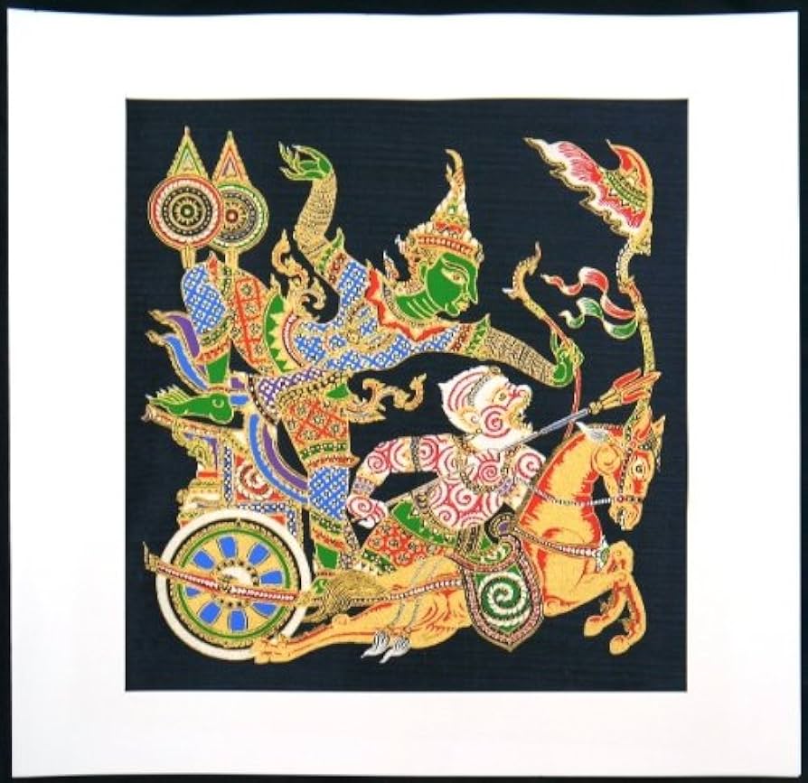 マレーシア購入品　手書きの絵画 マレーシア購入品 手書きの絵画