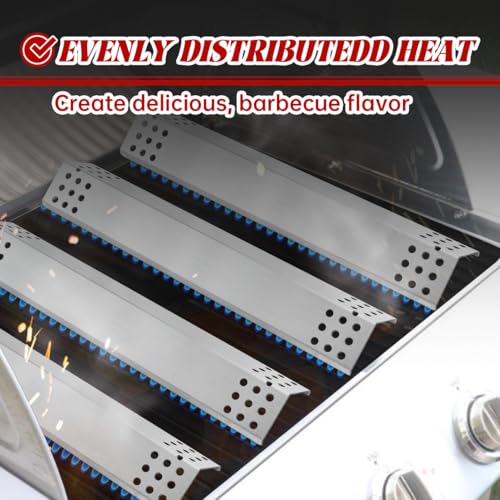 Image of D010012307 Flame Tamer Grill Parts for Monument Grill 4 Burner Replacement Parts 35633 24367 41847ng 17842 Heat Shield Stainless Steel Grill Heat Plates Tents Grill Accessories, 4pcs
