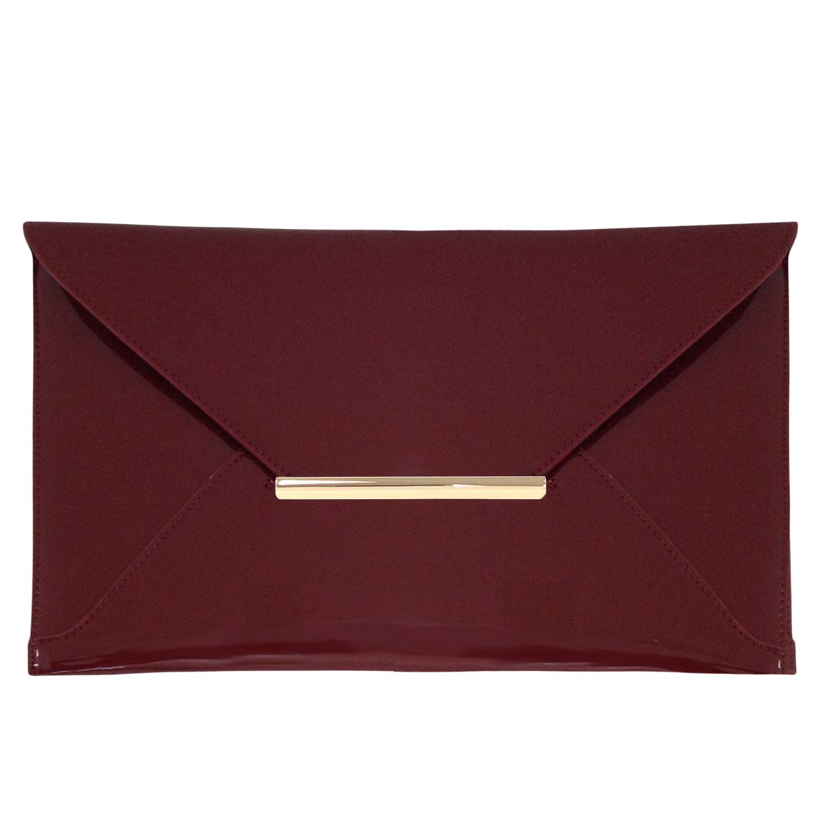 JNB Faux Patent Leather Envelope Candy Clutch Bag