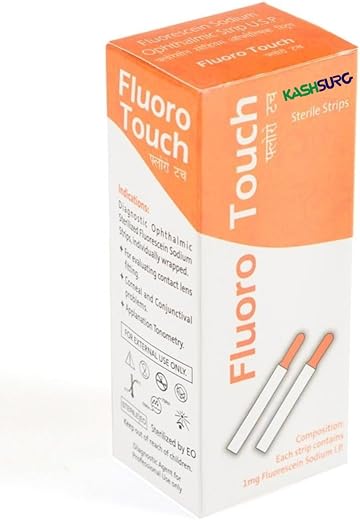 KASHSURG Fluoro Touch (Fluorescein Sodium Ophthalmic Strips)-100 Strips