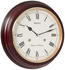 Seiko 12 Inch Grain Finish Wall Clock with Numbers and Dual Quarter Hour Chimes product