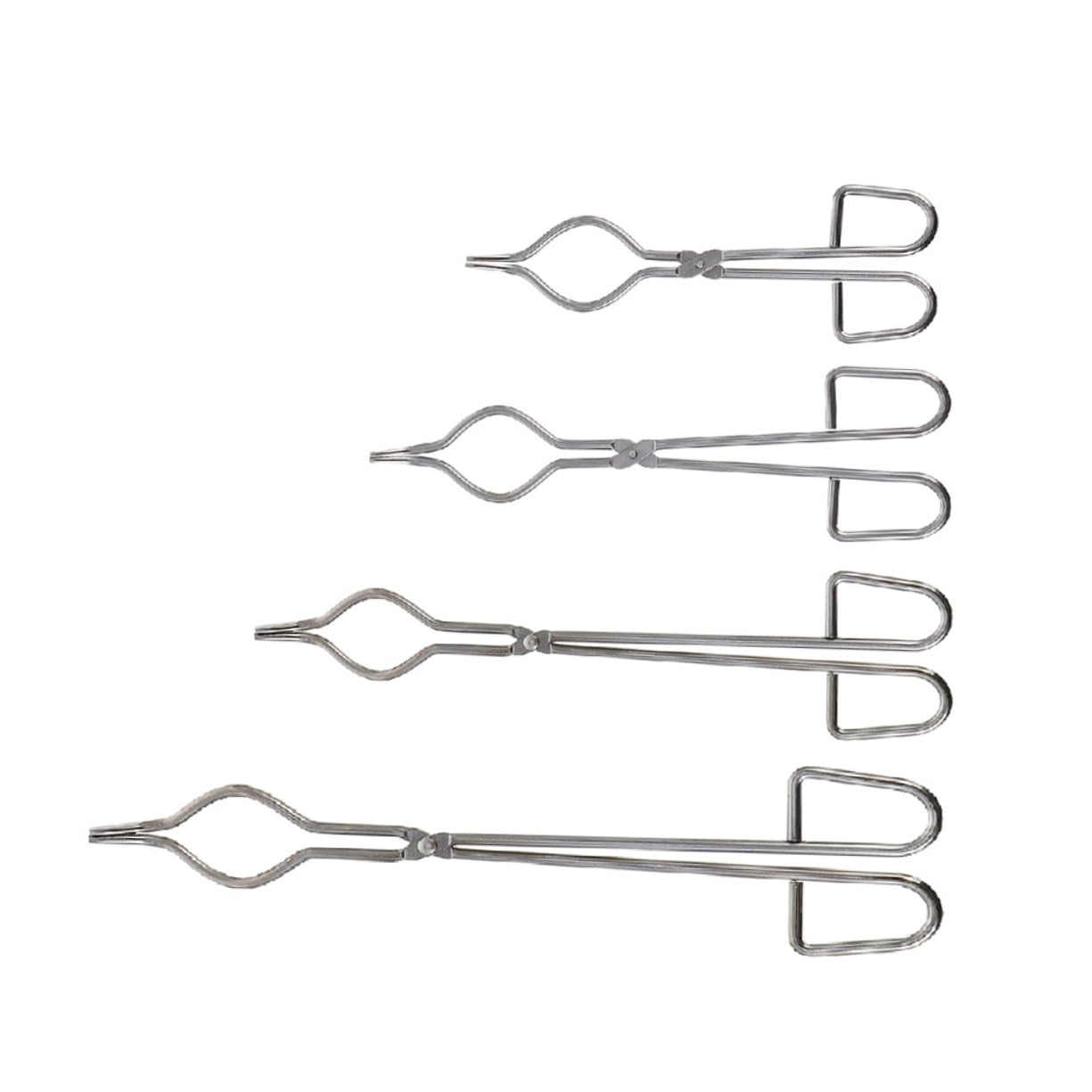 COSMEVIVI Crucible Beaker Clamps 4pcs Stainless Steel Tongs Lab Equipment Accessories