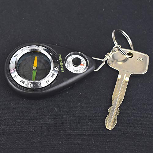 Ace-Camp-Munkees-Small-Compass-and-Thermometer-Keychain-Mini-Pocket-Sized-Waterproof-Keyring-Gear-for-Camping-Hiking-Backpacking-Survival-Tool-Emergency-Kit