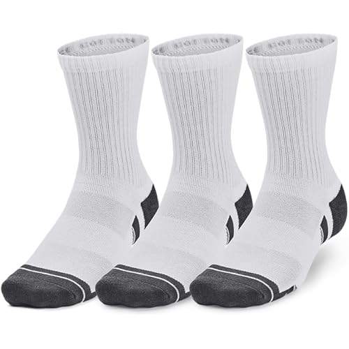 Under Armour Unisex Adult Performance Cotton Mid Socks (3 Pairs)