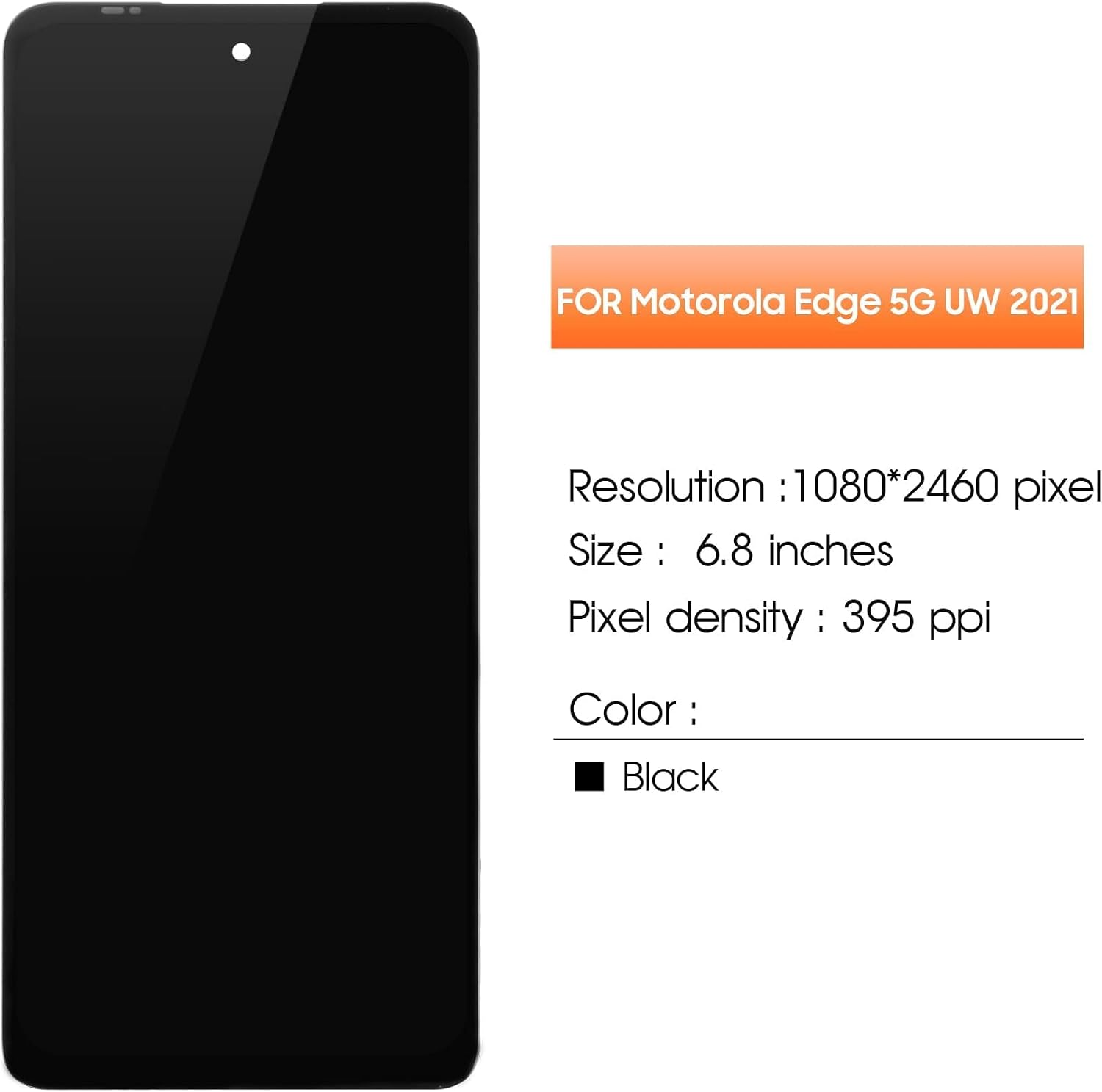 for Moto Edge 2021 Screen Replacement for Moto Edge 5G UW 2021 LCD Display XT2141DL XT2141-1 XT2141-2 LCD Digitizer Screen Touch Assembly Repair Part image 2