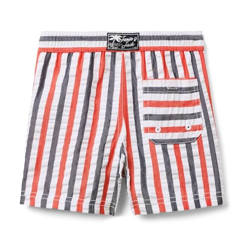 Janie and Jack Boys Seersucker Swim Trunk (Toddler/Little Big Kid)2