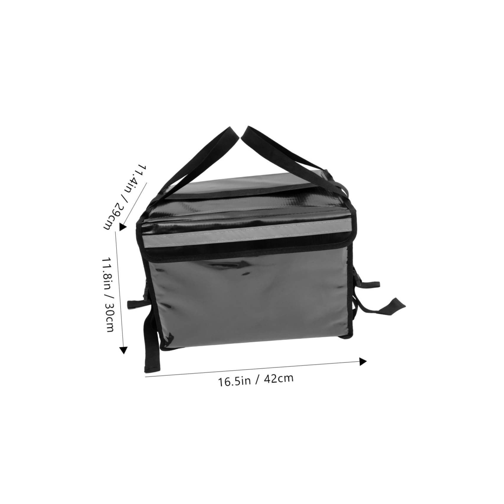 Caja de Conservación del Calor de 32l, Contenedor de Alimentos Aislado de Nailon Negro, Portátil y Ligero para Reparto y Compras