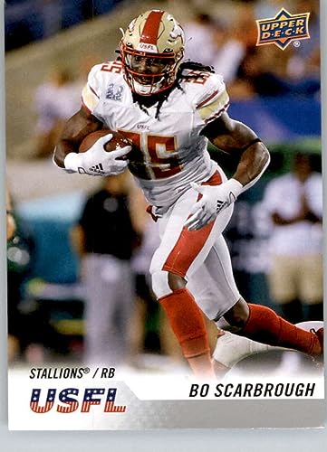 2023 Upper Deck USFL Base #1 Bo Scarbrough Birmingham Stallions Official United States Football League Trading Card in Raw (NM or Better) Condition