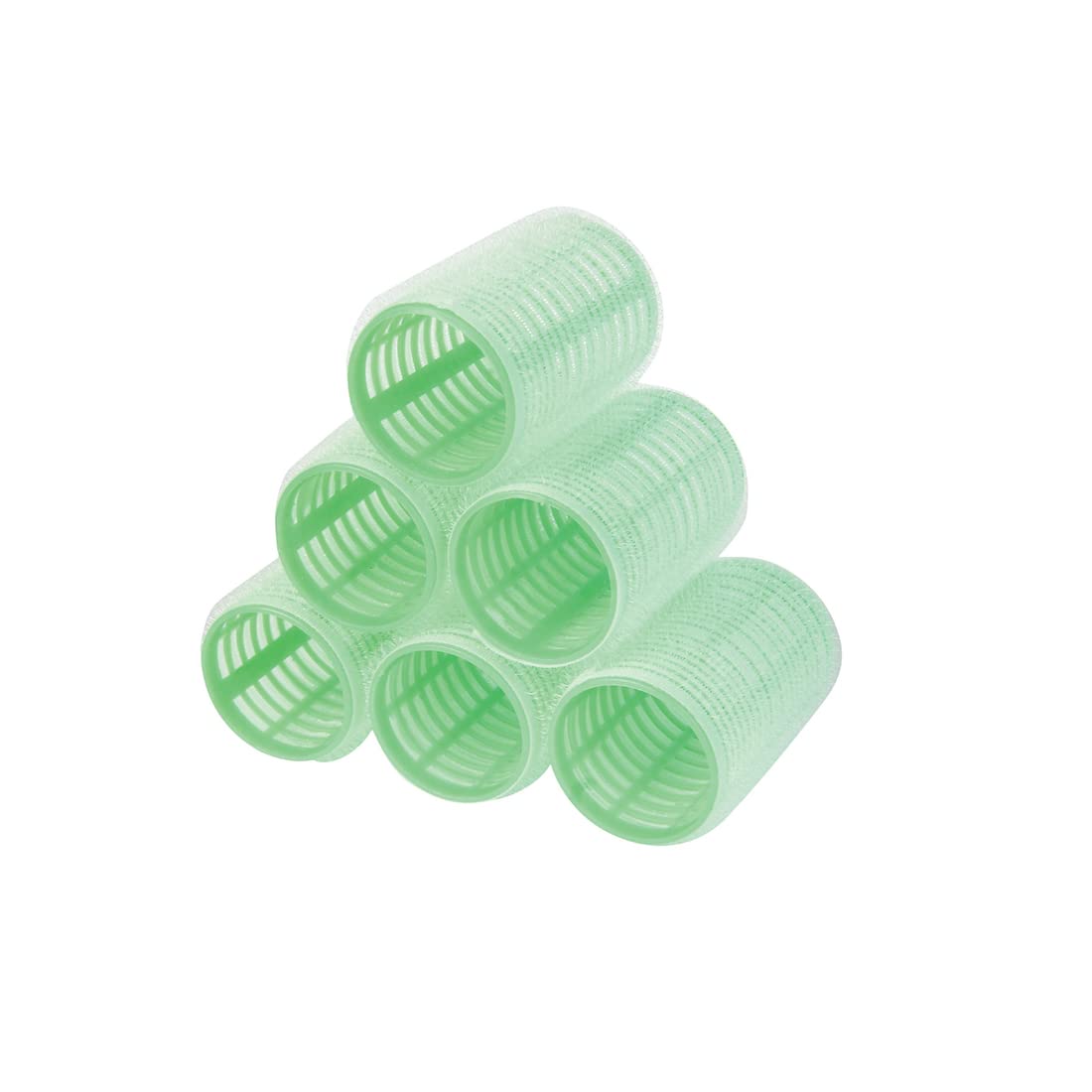 GUBB Hair Rollers For Hair Curling | Self Grip Holding Rollers | Rollers for Hair - Hair Rollers for Long Hair | Hair Rollers with Clips| 6 Large Hair Curlers - Green