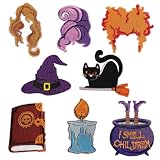 XIANMY 8 parches bordados de Halloween, parches para coser o planchar, para ropa, camisetas, chaquetas, vaqueros, bolsos, sombreros, accesorios