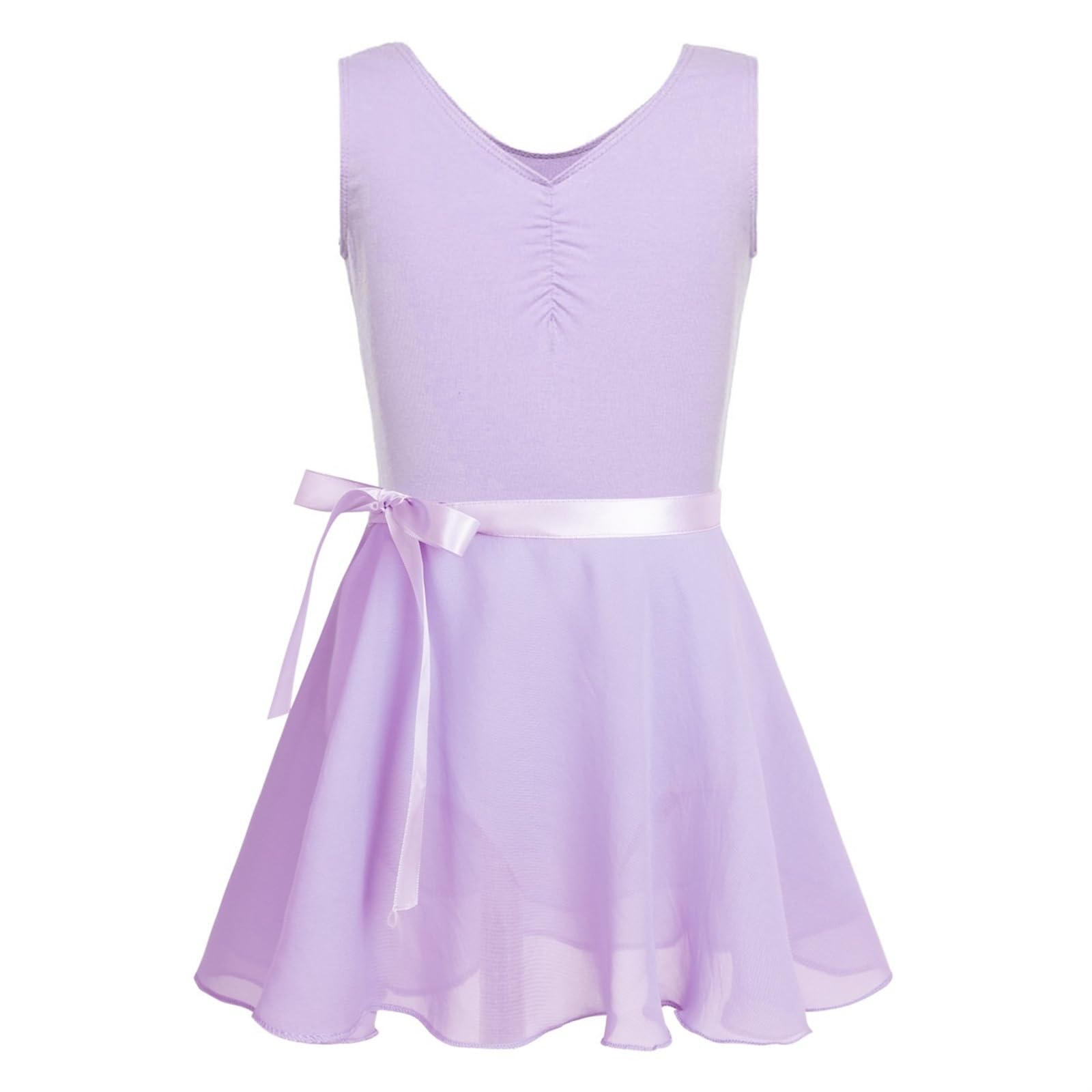 Conjunto de leotardo de ballet for niñas, tutú de bailarina, traje de entrenamiento for gimnasia, patinaje y falda de gasa atada Para las bailarinas