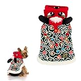 【LIFELIKE公式】獅子舞唐草ポンチョ 犬 服 シンプル おしゃれ 小型犬 子犬 パピー 撮影 写真 年賀状 お祝い イベント お正月 リードホール あったか 犬服 犬の服 冷え対策 ペット服 洋服 ペット用品 おでかけ カフェ ライフライク (4号)