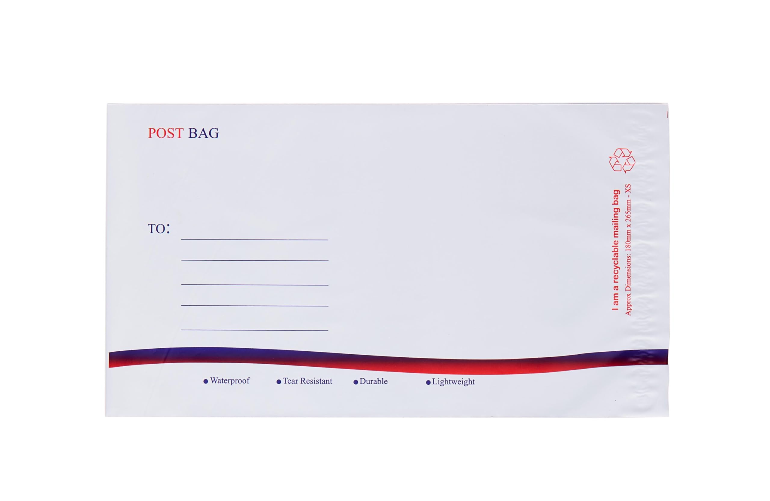 Nobel White Polythene Postal Mailing Bags Pack Of 50 - High Duty Peal 'N' Seal Post Mail Bags (450Mm X 580Mm) (180Mm X 265Mm)