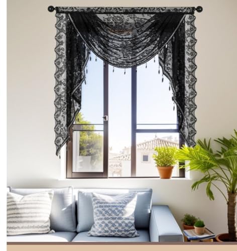 Cortinas de encaje americano elegantes con cuentas para iluminar tu dormitorio 6