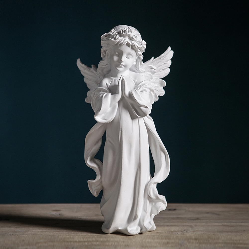 Décoration étagère fade ? Sublimez-la avec l'ange en résine