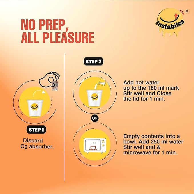 Image of Instabites Ready To Eat Chicken Curry Rice Cup 65 gms, No Added Preservatives and Ready to Eat in Minutes - Pack of 3