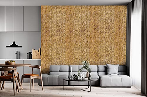 Very Berry Sticker Metallic Gold Wallpaper (24" X 78.7", Rough Texture, Gold) Removable Peel And Stick Waterproof Contact Paper For Home Décor Countertop Cabinet Kitchen #TOP2