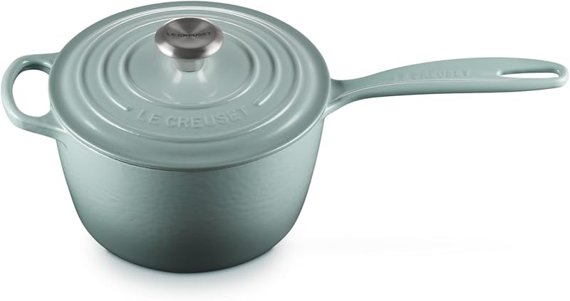 Cacerola Signature de hierro fundido esmaltado, 2.25 qt., sal marina