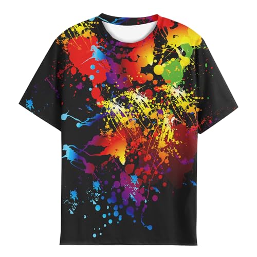 Boys Girls T Shirts 3D Printed Graphic Tees Shirts Crewneck Short Sleeve for Kids 6-16 Years
