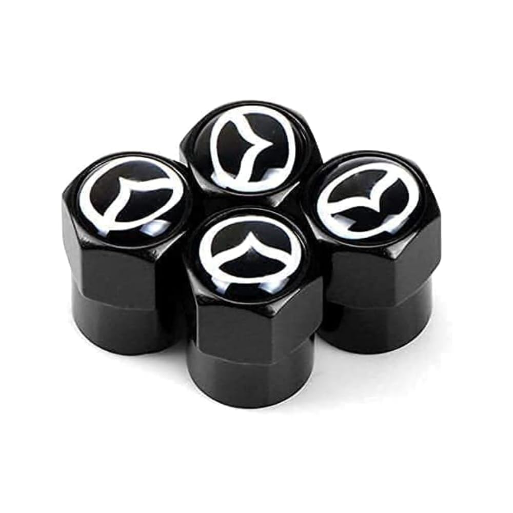 Crtate B 4Pcs Car Tyre Valve Caps, For Mazda 2 2015-2019 Leak-Proof Tire Valve Stem Caps Dust Auto Tire Valve Caps Auto Tyre Valve Stem Caps,