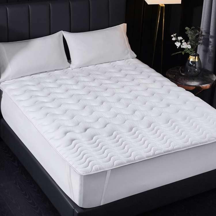 Atarashi Medium Firm Mattress Topper Queen,Bamboo Charcoal Infused Mattress Topper/Cover,Pressure Relief Mattress Pad for Premium Support,Breathable,Soft,Fit for All Matress
