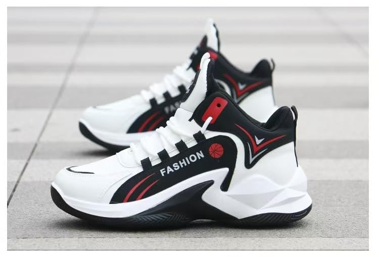 Zapatillas de Baloncesto de caña Alta for Hombre, Transpirables, Antideslizantes, Resistentes al Desgaste y con absorción de Impactos, for Deportes al Aire Libre.