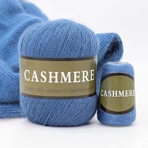TYUTYU Mongolian Cashmere Hand-knitted Cashmere Yarn Wool Cashmere Knitting Yarn Ball Scarf Wool Yarny 50 grams Wool yarn (Color : 2946 blue color)