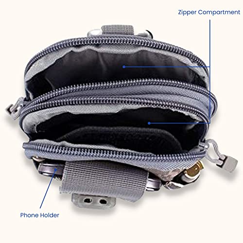 Image of Kraptick Multi-Purpose Water Resistant Waist Bag with Dual Compartment, Mobile Phone Holder, Waist Pack for Men, Women (CP Camouflage & ACU Camouflage) (Combo of 2)
