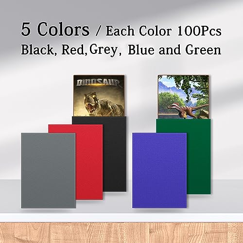 kitoyz 500pcs trading card sleeves matte top loading sleeves for standard cards 25inch x 35inch card protector sleeves for baseball cardsports cardsgame card 5 colors