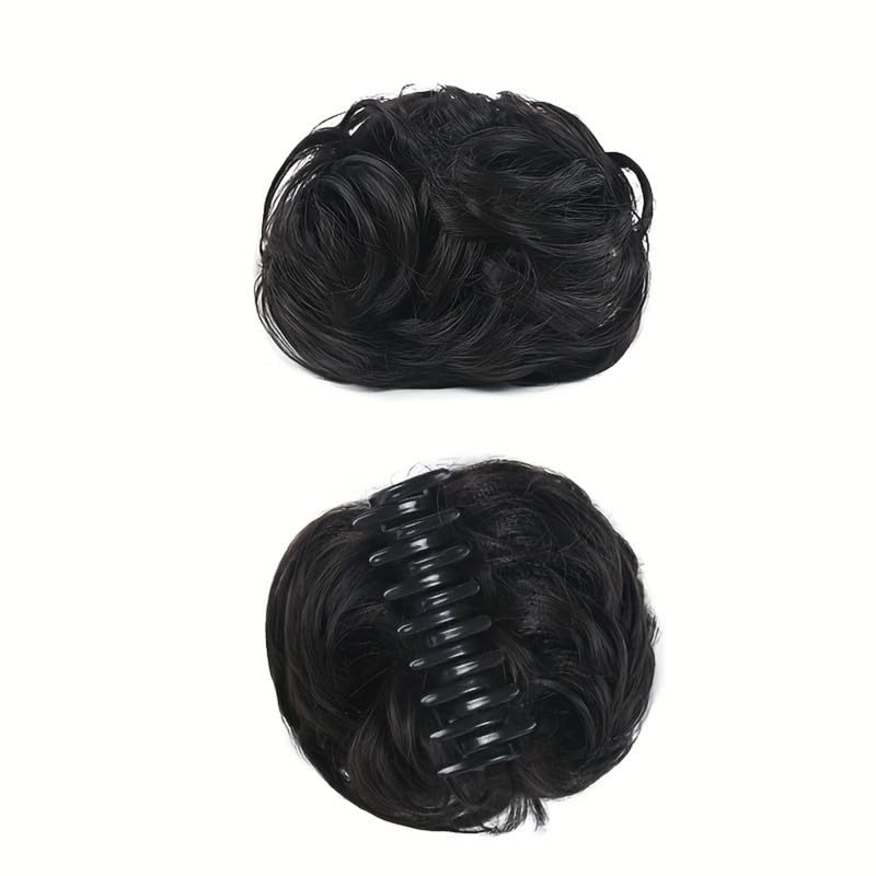 Image of 24 inch Heat Resistant Clip In Synthetic Straight Hair Extensions - Synthetic Hair Extension /Ponytail Long Braided Ponytail With Elastic Hair Ties Synthetic Hair Extensions (Style 10)