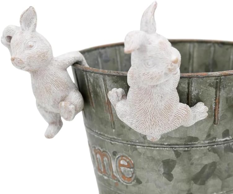 The Bridge Collection Bunny Plant Pot Hangers Set of 2, Styles Vary – Decorative Rabbit Pot Hanger Accents for Flower Pots – Indoor and Outdoor Planter Decor image 5