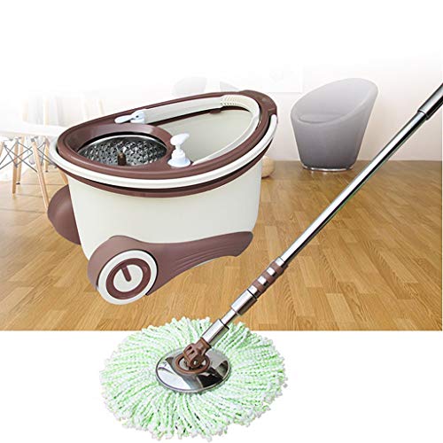 Drehmopp Edelstahl mit 360° drehbarem Griff und Teleskopstange, leichtes Design für effiziente Reinigung und einfache Manövrierbarkeit
