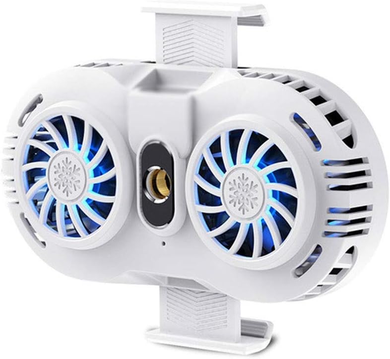 Mobile Phone Cooler 2 Fan Holder Cooling Pad Gamepad Game Gaming Shooter Mute Radiator Controller Heat Sink(E)