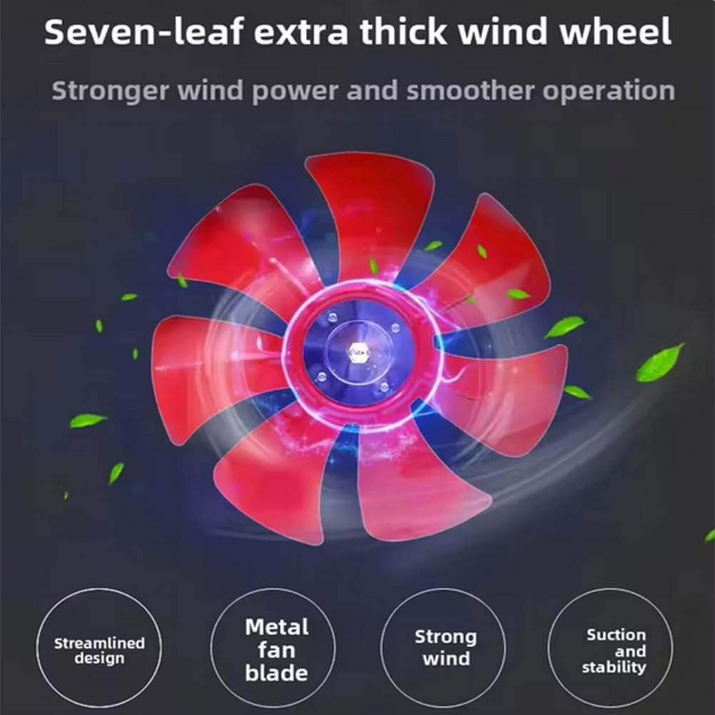 14 inches, Low Noise Ventilation Extractor Exhaust Fan 10-16 Inch Through Wall Extractor Exhaust, with Adjustable Speed Switch Easy to Install and Clean