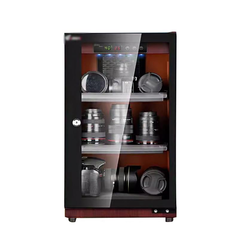 Electronic Moisture-Proof Box, Camera Photographic Equipment Moisture-Proof Cabinet, Laboratory Equipment Storage Drying Box,Brown,50L