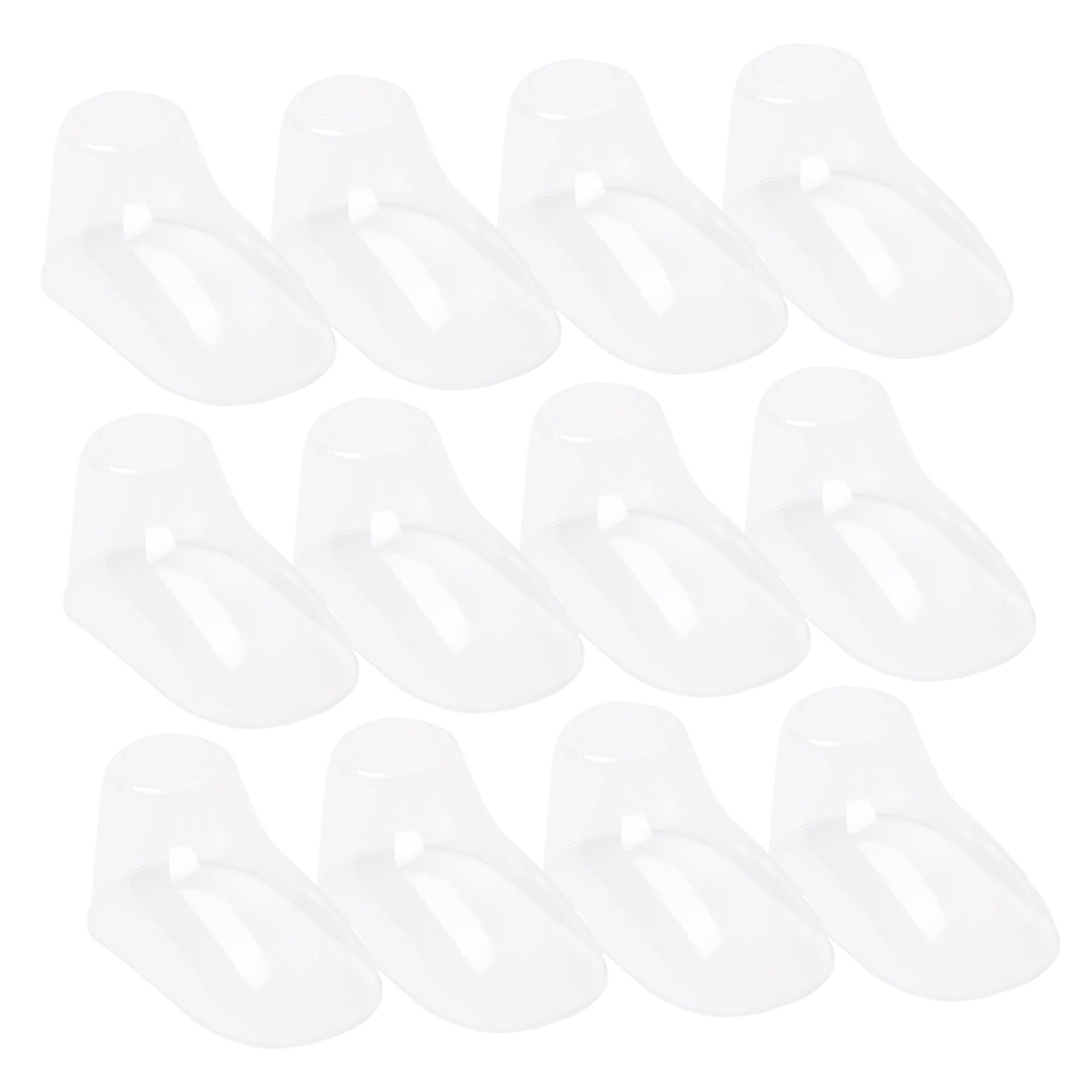 100 Stück Transparente Babyfüße Schuhhalter aus Kunststoff Socken Bootie display für Babysocken Schuhform zur Schuhformpflege und Präsentation