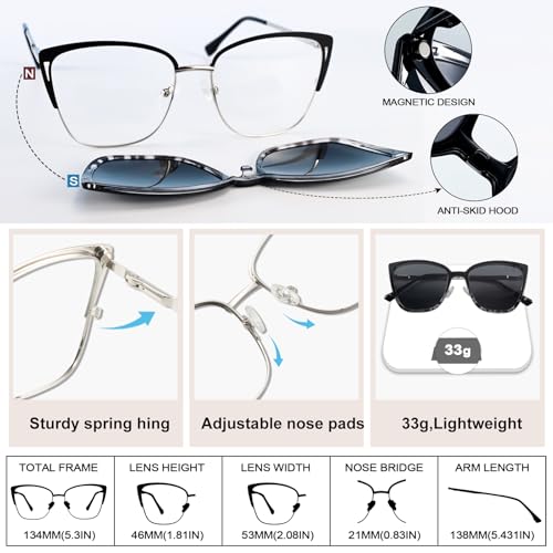 Image of OCCI CHIARI UV Blue Light Glasses for Women Fashion Cat Eye Polarized Sunglasses